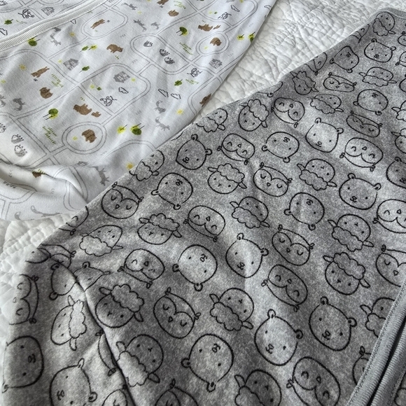 Carter's Simple Joys 2-Way Zippered Sleep Sacks 0-3 Months - Picture 2 of 5